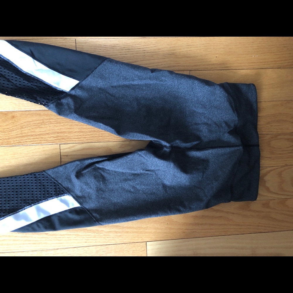 Size medium black, grey & white mesh pants